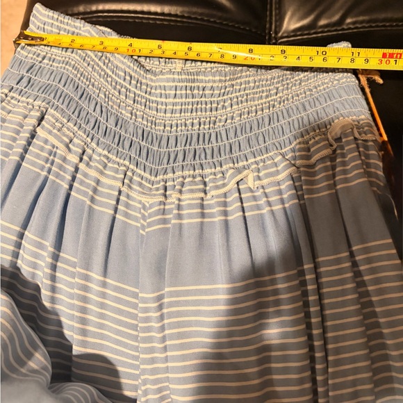Blue and White Striped Wide-Leg Pants by Ocean Drive NWT Small - Picture 7 of 8